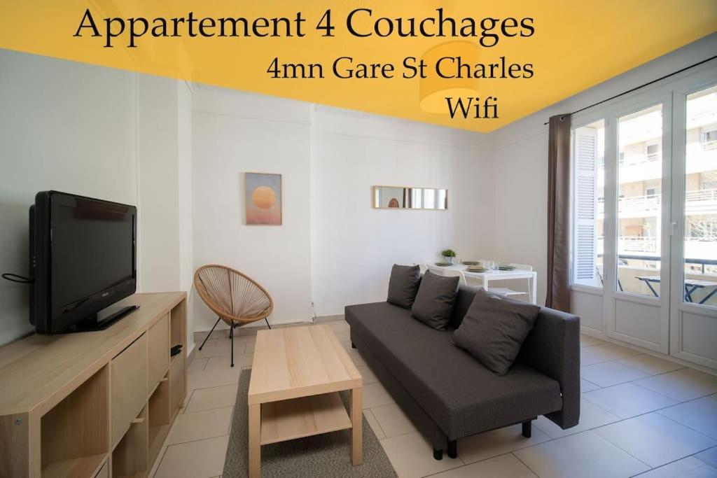 Appartement Equipe Balcon 4 Pers St Charles Marseille